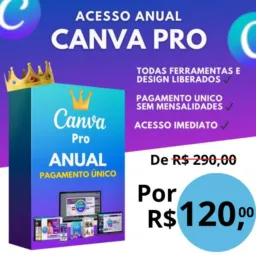 Canva pró até 05 de fevereiro por 120 Reais