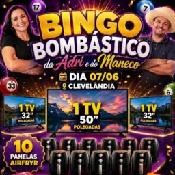 Bingo dia 07/06.  03 tv e 10 Arfrer