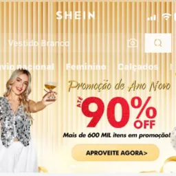 Comece o ano novo com até 90% OFF na promoção SHEIN! 🌟