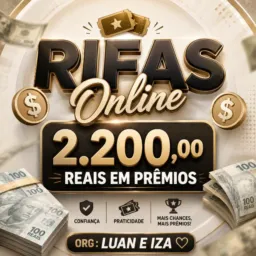 🏆RIFA 2.200 EM PRÊMIOS DO 1° AO 5°🏆