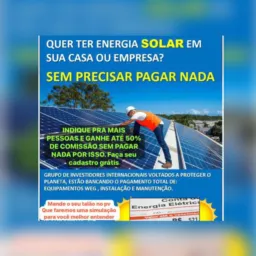ENERGIA SOLAR SEM INVESTIMENTO