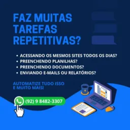 SERVIÇOS EM TECNOLOGIA: Automação, Análise de Dados, Desenvolvimento de Software.