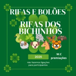 🍀🍀RIFAS & BOLÃO JOGO DO  BICHO LOTERIAS🍀🍀