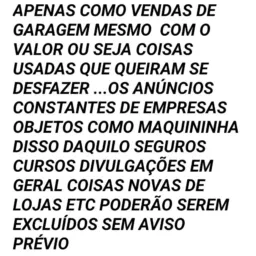 VENDAS DE GARAGEM