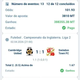DICAS DE APOSTAS ⚽