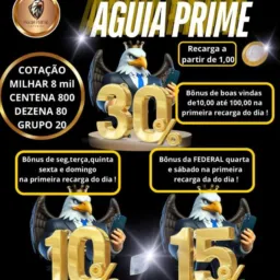 Aplicativo Águia Praime. Cadastre-se e ganhe 10 de bônus 🤑