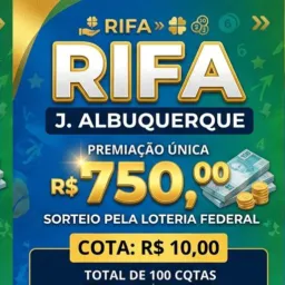 Rifa R$ 750,00 no PIX, cota $10