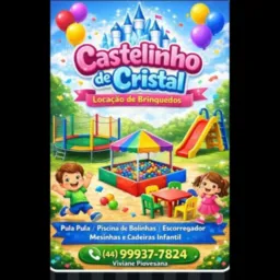 🕌Castelinho💎Cristal, Locação Brinquedos infantis 🎡🛝🎪