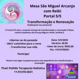 Atendimento Mesa São Miguel Arcanjo com Reiki no Portal 05/05/25