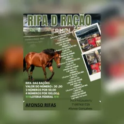 RIFA CRIADOR RAÇÃO + SUPLEMENTOS