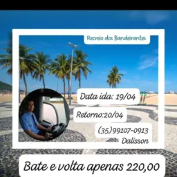 Dia 19/20 bate e volta na Praia 🚀🚌💨