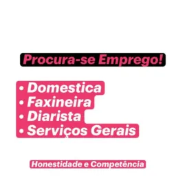 Diarista faxineira babá 😍 grupo só pra quem quer arrumar trabalho.altamira 🫶