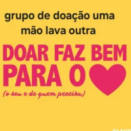 Doação com amor,Uma mão lava a outra!