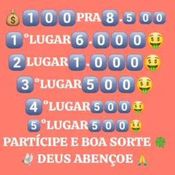 💰 SORTEIO 30/05 SÁBADO 🤑🍀