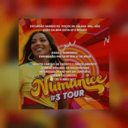 Excursão para o numanice em Ribeirão Preto dia 31 de maio de 2025, sábado.