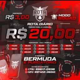 ROTA CUP |PRÉ INSCRIÇÃO, DIÁRIO_SNAKE📱