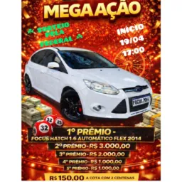 AÇÃO FOCUS HATCH SE 1.6 AUTOMÁTICO 2014 + 💰 PRÊMIOS NO PIX 💰