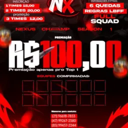 PRÉ INSCRIÇÃO 4 NEXUS CHAMP