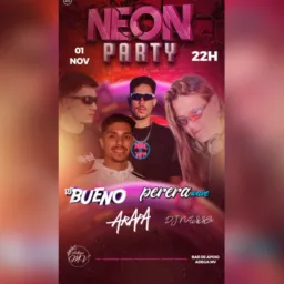 NEON PARTY HOJE!!🔥🟣🔵🟠
