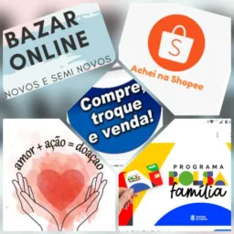 VENDAS,🩶TROCAS🤎, DOAÇÃO❤️,BAZAR💜, BOLSA FAMÍLIA💛 E SHOPEE🧡