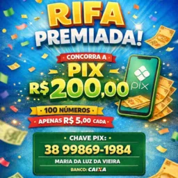 Rifa R$ 200,00 PIX