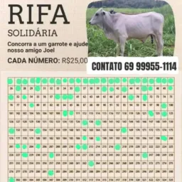 Rifa de 25,00 reais Ajuda de Custo Joel de Souza