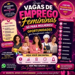 GRUPO 1️⃣ 🚨 OPORTUNIDADES DE EMPREGOS PRAS MULHERES AÇAILANDIA _MA👩🏻‍💼👩🏻‍💻