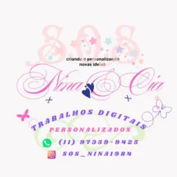 Papelaria personalizada da Nina trabalhos digitais e personalizado