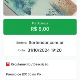 Rifa R$150,00 NO PIX🥳🥳