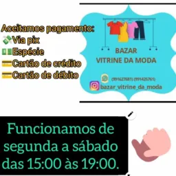 Bazar vitrine da moda