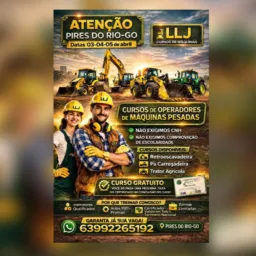 🚜🌾FORMAÇÃO DE OPERADORES DE MÁQUINAS EM PIRES DO RIO GOIÁS