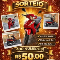 Sorteio de uma biz vai transferida no nome da pessoa que ganha 🙏
