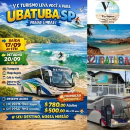 GRUPO PARA VIAGEM PARA UBATUBA SP PRAIAS LINDAS 17/09 20/09