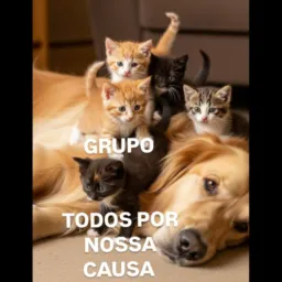 TODOS POR UMA CAUSA🐶🐒🐔🐱🐥🪿🐸🐦⬛🐜🐴🐾🐾🐾