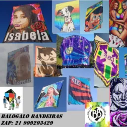 Rifas de balões e bandeiras