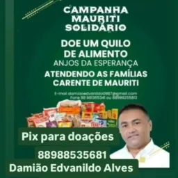 CAMPANHA MAURITI SOLIDÁRIO E DAMIÃO DA SUCAM