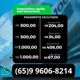 EMPRÉSTIMO FÁCIL SEM BUROCRACIA APROVAÇÃO IMEDIATA.